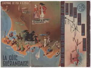 Dépliant publicitaire La côte guérandaise Compagnie du chemin de fer de Paris à Orléans et du Midi 1933-1938 (inv. 2021.6.1)