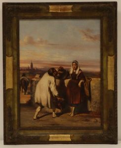 Paludier se désaltérant Emmanuel Adolphe MIDY (1797-1874) Huile sur toile, 19e siècle Collection musée de Guérande (inv.62.12)